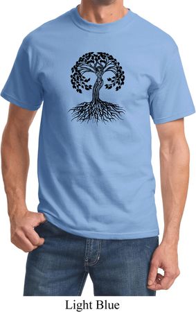 Yoga Black Celtic Tree Adult Shirt