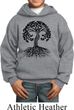 Yoga Black Celtic Tree Kids Hoodie