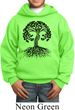 Yoga Black Celtic Tree Kids Hoodie