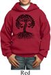 Yoga Black Celtic Tree Kids Hoodie