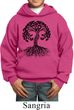 Yoga Black Celtic Tree Kids Hoodie