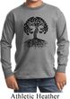 Yoga Black Celtic Tree Kids Long Sleeve Shirt
