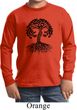Yoga Black Celtic Tree Kids Long Sleeve Shirt