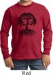 Yoga Black Celtic Tree Kids Long Sleeve Shirt