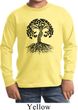 Yoga Black Celtic Tree Kids Long Sleeve Shirt