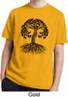Yoga Black Celtic Tree Kids Moisture Wicking Shirt