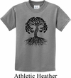 Yoga Black Celtic Tree Kids Shirt