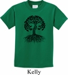 Yoga Black Celtic Tree Kids Shirt