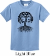 Yoga Black Celtic Tree Kids Shirt