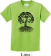 Yoga Black Celtic Tree Kids Shirt