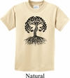 Yoga Black Celtic Tree Kids Shirt