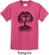 Yoga Black Celtic Tree Kids Shirt