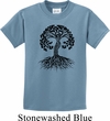 Yoga Black Celtic Tree Kids Shirt