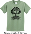 Yoga Black Celtic Tree Kids Shirt