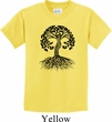 Yoga Black Celtic Tree Kids Shirt