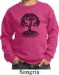 Yoga Black Celtic Tree Kids Sweatshirt