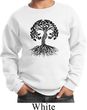 Yoga Black Celtic Tree Kids Sweatshirt