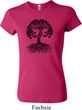 Yoga Black Celtic Tree Ladies Crewneck Shirt