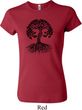 Yoga Black Celtic Tree Ladies Crewneck Shirt