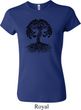 Yoga Black Celtic Tree Ladies Crewneck Shirt