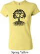 Yoga Black Celtic Tree Ladies Crewneck Shirt