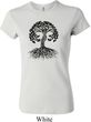 Yoga Black Celtic Tree Ladies Crewneck Shirt