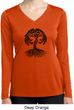 Yoga Black Celtic Tree Ladies Dry Wicking Long Sleeve Shirt
