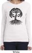 Yoga Black Celtic Tree Ladies Long Sleeve Shirt