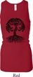 Yoga Black Celtic Tree Ladies Longer Length Racerback Tanktop