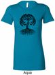 Yoga Black Celtic Tree Ladies Longer Length Shirt