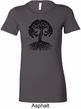 Yoga Black Celtic Tree Ladies Longer Length Shirt