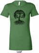 Yoga Black Celtic Tree Ladies Longer Length Shirt