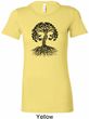 Yoga Black Celtic Tree Ladies Longer Length Shirt