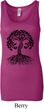Yoga Black Celtic Tree Ladies Longer Length Tank Top
