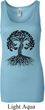 Yoga Black Celtic Tree Ladies Longer Length Tank Top