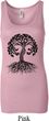 Yoga Black Celtic Tree Ladies Longer Length Tank Top
