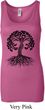 Yoga Black Celtic Tree Ladies Longer Length Tank Top