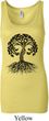Yoga Black Celtic Tree Ladies Longer Length Tank Top