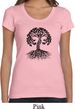 Yoga Black Celtic Tree Ladies Scoop Neck Shirt