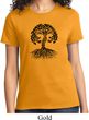 Yoga Black Celtic Tree Ladies Shirt