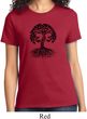 Yoga Black Celtic Tree Ladies Shirt