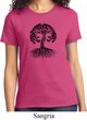 Yoga Black Celtic Tree Ladies Shirt