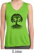 Yoga Black Celtic Tree Ladies Sleeveless Moisture Wicking Shirt