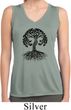 Yoga Black Celtic Tree Ladies Sleeveless Moisture Wicking Shirt