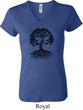 Yoga Black Celtic Tree Ladies V-neck Shirt