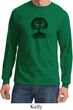 Yoga Black Celtic Tree Long Sleeve Shirt