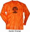 Yoga Black Celtic Tree Long Sleeve Tie Dye Shirt