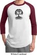 Yoga Black Celtic Tree Mens Raglan Shirt