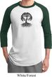 Yoga Black Celtic Tree Mens Raglan Shirt