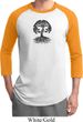 Yoga Black Celtic Tree Mens Raglan Shirt